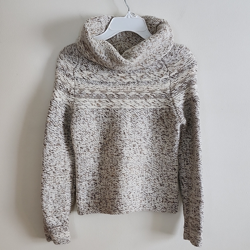 GAP Marled Gray Cowl Neck Sweater